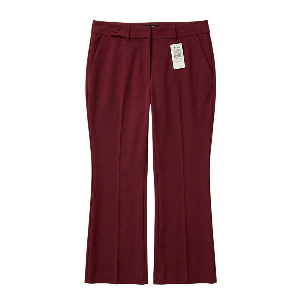 Torrid Studio Luxe Ponte Pant Women 20 Tall Zinfandel Flare Leg Trouser Classic
